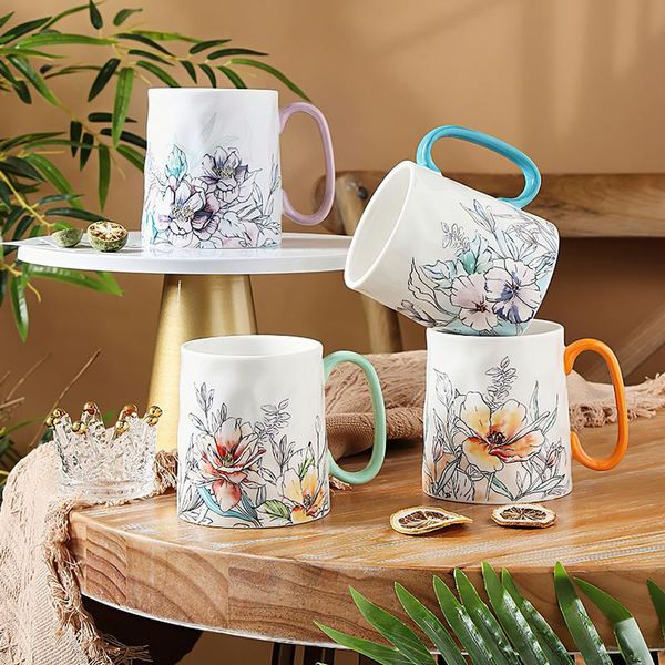 mugs 450ml ceramic mug creativity round shape hand painted flower coffee cup milk water ware household kitchen supplies drinkware
mugs 450ml ceramic mug creativity round shape hand painted flower coffee cup milk water ware household kitchen supplies drinkware