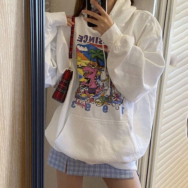 2021 new autumn graphic print women sweatshirt cotton loose harajuku oversize hooded fashion chic white casual hoodies female jlfy, Black
2021 new autumn graphic print women sweatshirt cotton loose harajuku oversize hooded fashion chic white casual hoodies female jlfy, Black