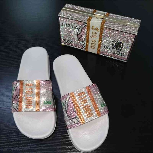 75% off factory outlet sale women outdoor sparking slippers summer beach flip flops usd money crystal sandals ladies luxury slides flat shoe, Black
75% off factory outlet sale women outdoor sparking slippers summer beach flip flops usd money crystal sandals ladies luxury slides flat shoe, Black