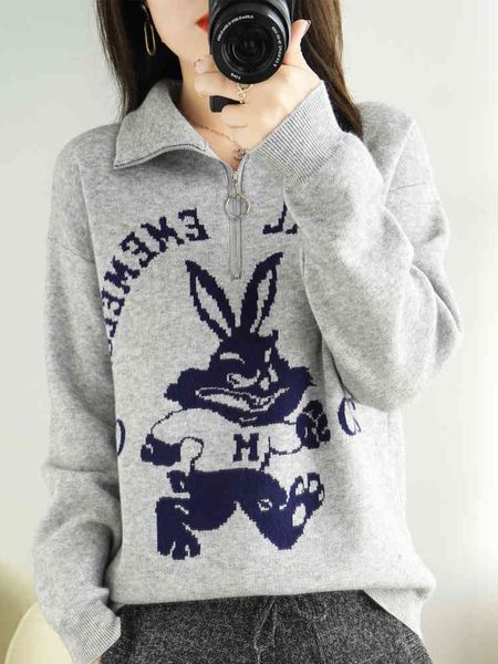 women's sweaters casual female cashmere sweater, long-sleeve winter with a half zip, White;black
women's sweaters casual female cashmere sweater, long-sleeve winter with a half zip, White;black