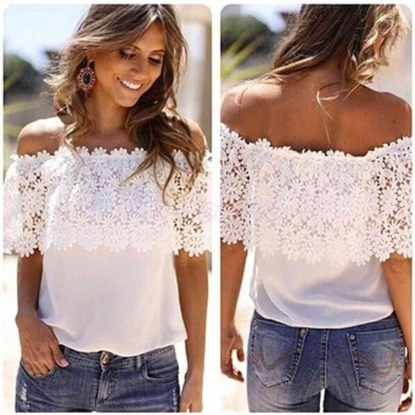 wholesale-news new lace shirt women off shoulder short sleeve chiffon blouse plus size s-3xl, Black;white
wholesale-news new lace shirt women off shoulder short sleeve chiffon blouse plus size s-3xl, Black;white