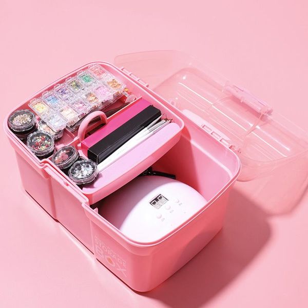 multicolor double layer boxes practical multi-function storage case for nail polish glue cosmetics accessory supplies
multicolor double layer boxes practical multi-function storage case for nail polish glue cosmetics accessory supplies