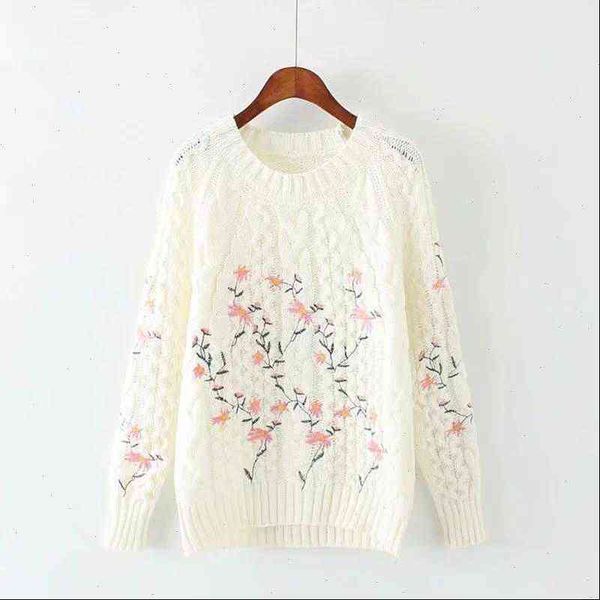 womens sweater autumn japanese style sweet flower embroidery pullovers and sweaters warm knitwear student long sleeve pullover, White;black
womens sweater autumn japanese style sweet flower embroidery pullovers and sweaters warm knitwear student long sleeve pullover, White;black