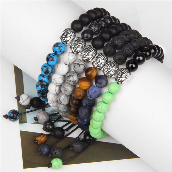 buddha head bead bracelet natural lava stone prayer bracelets adjustable turquoises beads charm bracelets women men yoga jewelry, Golden;silver
buddha head bead bracelet natural lava stone prayer bracelets adjustable turquoises beads charm bracelets women men yoga jewelry, Golden;silver