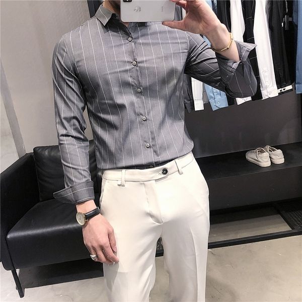 black/white/elegant grey casual business striped man long sleeve shirts thin office fit homme formal wear 3xl-m rrou, White;black
black/white/elegant grey casual business striped man long sleeve shirts thin office fit homme formal wear 3xl-m rrou, White;black