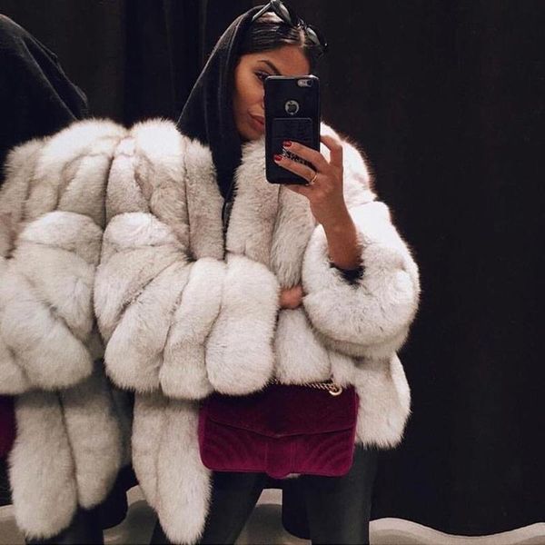 women's fur & faux winter long real coat women cropped sleeve natural coats rf0317, Black
women's fur & faux winter long real coat women cropped sleeve natural coats rf0317, Black