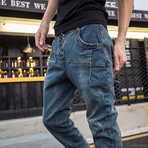 retro washed japanese old jeans vintage loose hip hop harem pants large size skinny feet slim trousers men cl fltl, Blue
retro washed japanese old jeans vintage loose hip hop harem pants large size skinny feet slim trousers men cl fltl, Blue