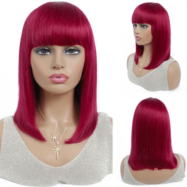 hair bulks brazilian straight human with bangs soku 99j/burgundy red short bob for black women machine made
hair bulks brazilian straight human with bangs soku 99j/burgundy red short bob for black women machine made