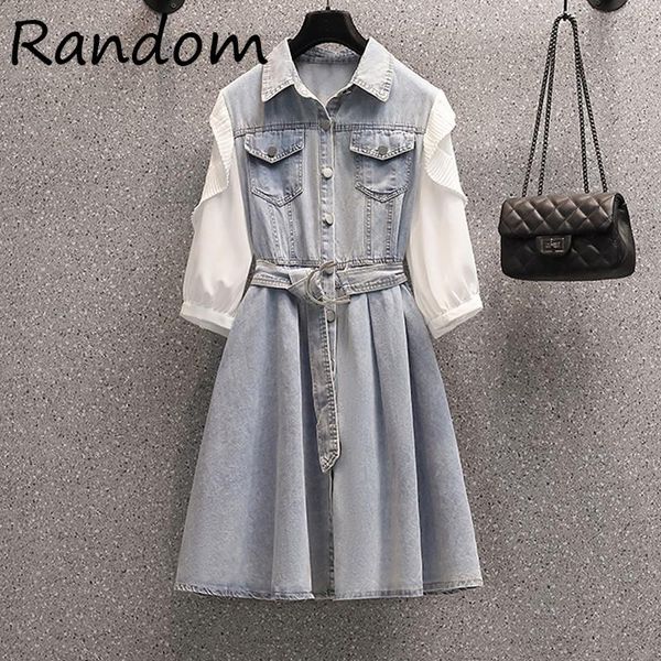 casual dresses plus size 4xl women high street vintage blue demin dress 2021 chiffon patchwork long sleeve mini ladies autumn clothing, Black;gray
casual dresses plus size 4xl women high street vintage blue demin dress 2021 chiffon patchwork long sleeve mini ladies autumn clothing, Black;gray