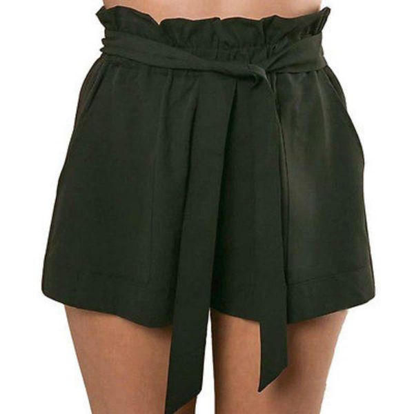 women's shorts fashion women lady summer casual high waist short beach bow trousers 2021, White;black
women's shorts fashion women lady summer casual high waist short beach bow trousers 2021, White;black