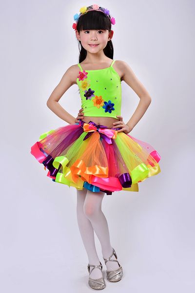 childrens costumes girls dance dance colorful princess fluffy rainbow gauze show costume stage performance clothing, Black;red
childrens costumes girls dance dance colorful princess fluffy rainbow gauze show costume stage performance clothing, Black;red