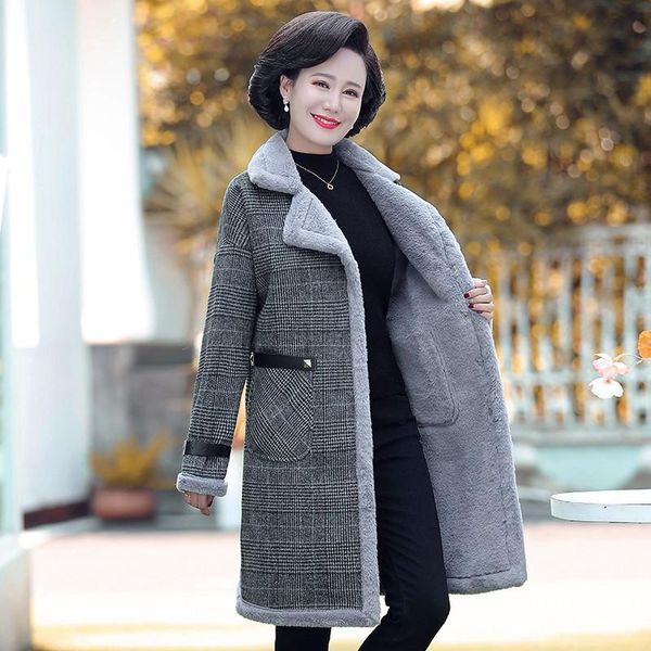 women's wool & blends winter warm long sleeved thicken women woolen coat fashionable large size medium-length outerwear, Black
women's wool & blends winter warm long sleeved thicken women woolen coat fashionable large size medium-length outerwear, Black
