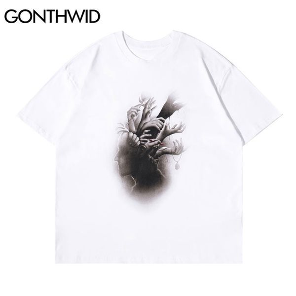 oversized tshirts streetwear creative head hands print punk rock gothic tees shirts hip hop casual short sleeve 210602, White;black
oversized tshirts streetwear creative head hands print punk rock gothic tees shirts hip hop casual short sleeve 210602, White;black