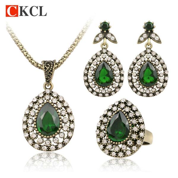 earrings & necklace fashion jewelry set charm austrian crystal water drop ancient bronze three-piece wedding accessories turkey, Silver
earrings & necklace fashion jewelry set charm austrian crystal water drop ancient bronze three-piece wedding accessories turkey, Silver