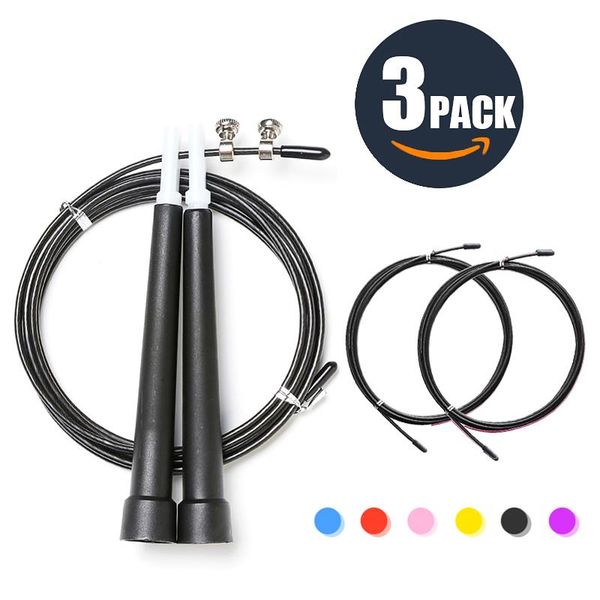 jump ropes 3pcs/set 2.8m steel wire skipping rope adjustable abs handle speed fitness workout crossfit boxing training exercise
jump ropes 3pcs/set 2.8m steel wire skipping rope adjustable abs handle speed fitness workout crossfit boxing training exercise