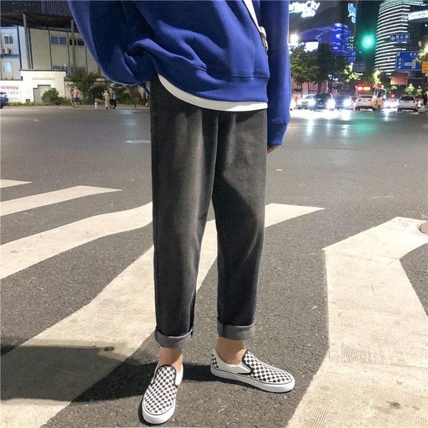 men's jeans streetwear men vintage wash simple fashion solid color straight loose male student youth all-match denim pants, Blue
men's jeans streetwear men vintage wash simple fashion solid color straight loose male student youth all-match denim pants, Blue
