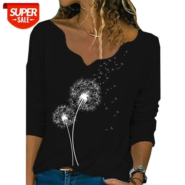 women tshirts 2021 new spring dandelion printed casual v neck long sleeve t-shirt fashion streetwear large size ladies #w93m, White
women tshirts 2021 new spring dandelion printed casual v neck long sleeve t-shirt fashion streetwear large size ladies #w93m, White