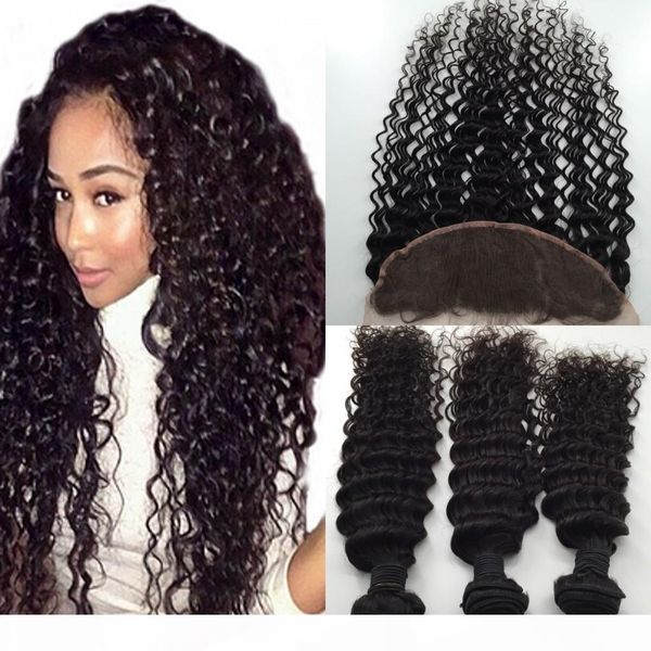 13x4 lace frontal closure with bundles peruvian virgin human hair deep wave with lace frontal wet and wavy closure with hair weave, Black
13x4 lace frontal closure with bundles peruvian virgin human hair deep wave with lace frontal wet and wavy closure with hair weave, Black