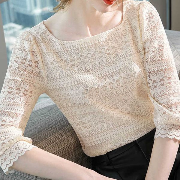 bottoming lace shirt women's spring korean style lace blouse square collar western small shirt fashion clothing 13991 210527, White
bottoming lace shirt women's spring korean style lace blouse square collar western small shirt fashion clothing 13991 210527, White