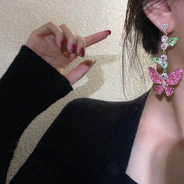 dangle & chandelier luxury crystal zircon butterfly long drop earrings for women fashion exaggerated insect large party jewelry, Silver
dangle & chandelier luxury crystal zircon butterfly long drop earrings for women fashion exaggerated insect large party jewelry, Silver