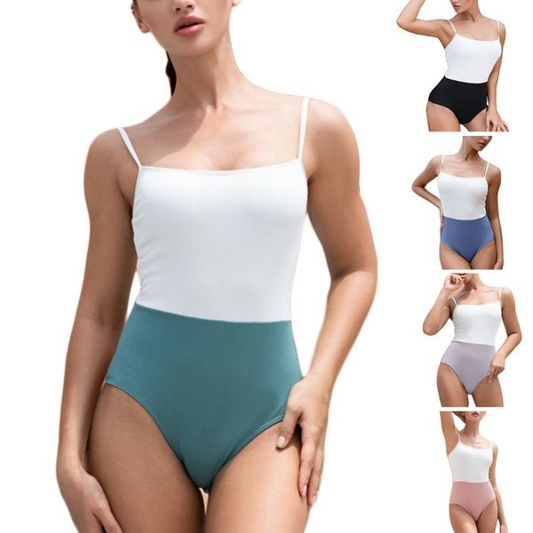 one-piece suits womens swimsuit spaghetti strap monokini color block patchwork bikini ribbed triangle bottom bathing suit
one-piece suits womens swimsuit spaghetti strap monokini color block patchwork bikini ribbed triangle bottom bathing suit