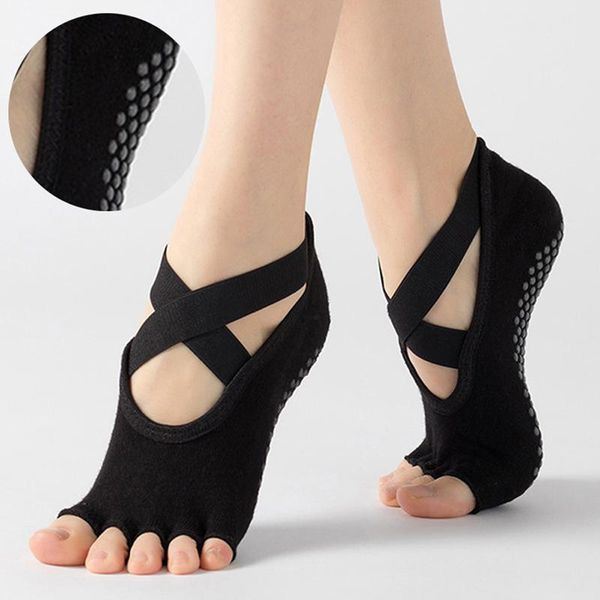 sports socks women yoga backless five toe anti-slip ankle grip dots ballet fitness gym ladies, Black
sports socks women yoga backless five toe anti-slip ankle grip dots ballet fitness gym ladies, Black