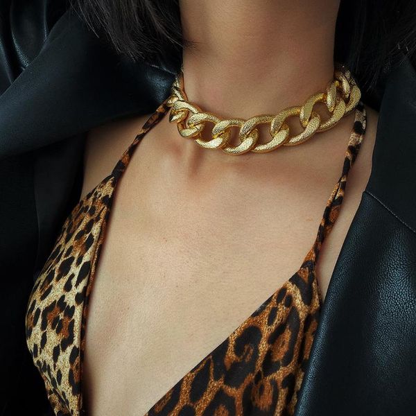 chains aluminum hip hop punk glossy alloy gold metal bohemian chain necklace for women, Silver
chains aluminum hip hop punk glossy alloy gold metal bohemian chain necklace for women, Silver