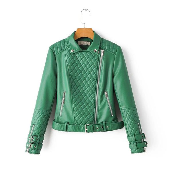 women's leather & faux vintage women pu jackets 2021 spring green adjustable waist ladies coat fashion female jacket casual girls coats, Black
women's leather & faux vintage women pu jackets 2021 spring green adjustable waist ladies coat fashion female jacket casual girls coats, Black