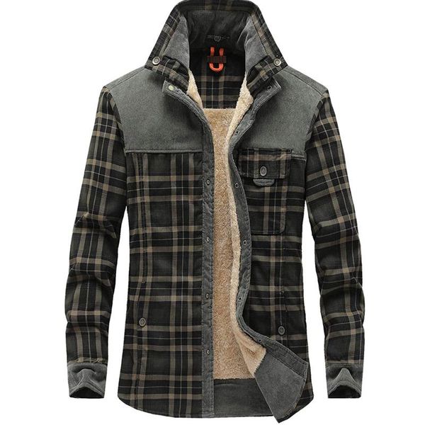 men's casual shirts fashion outdoor vintage sherpa lined long sleeve button down flannel plaid shirt jackets coats for male, White;black
men's casual shirts fashion outdoor vintage sherpa lined long sleeve button down flannel plaid shirt jackets coats for male, White;black