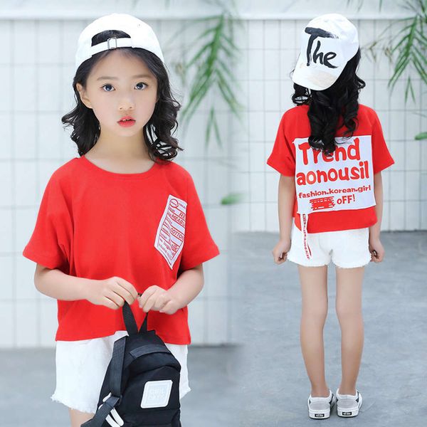 2021 clothing girls' summer new zhongda korean fashion children's versatile short sleeve t-shirt, Blue
2021 clothing girls' summer new zhongda korean fashion children's versatile short sleeve t-shirt, Blue