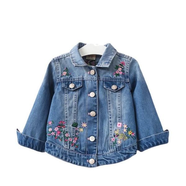 jackets 2021 spring autumn casual korean children's clothing girls embroidery flower lapel denim jacket long sleeve coat windbreaker, Blue;gray
jackets 2021 spring autumn casual korean children's clothing girls embroidery flower lapel denim jacket long sleeve coat windbreaker, Blue;gray