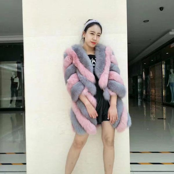 women's fur & faux gamporl 2021 autumn winter fashion jacket middle length splicing vintage loose casual furry overcoat, Black
women's fur & faux gamporl 2021 autumn winter fashion jacket middle length splicing vintage loose casual furry overcoat, Black