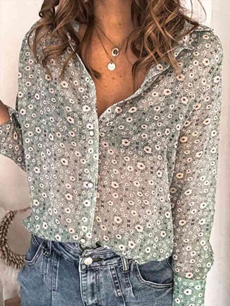 long sleeve early autumn retro womens shirt small floral sleeved fresh casual loose autum, White
long sleeve early autumn retro womens shirt small floral sleeved fresh casual loose autum, White