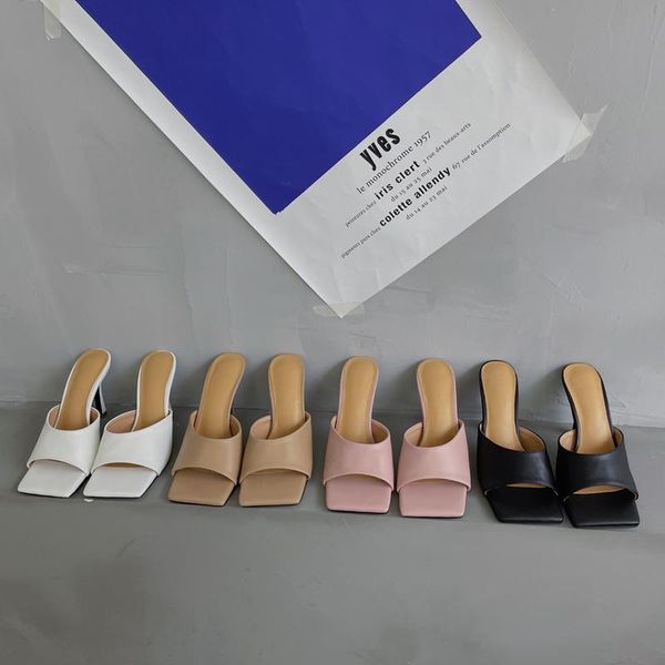 fashion women sandals slippers thin high heels square open toe solid color white/beige/pink/black shallow party pumps size 35-39
fashion women sandals slippers thin high heels square open toe solid color white/beige/pink/black shallow party pumps size 35-39