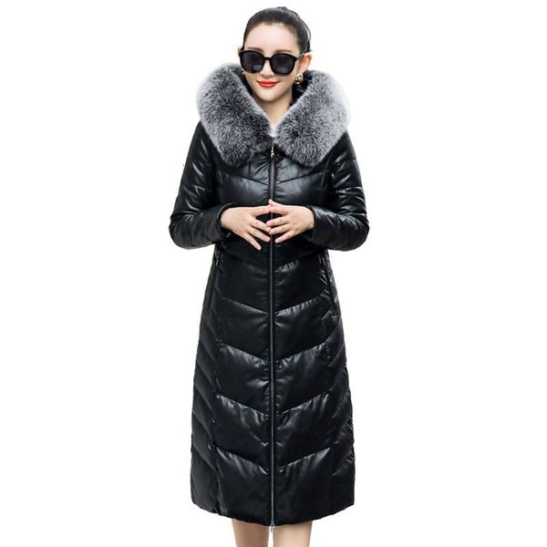 2021 winter genuine royal women outerwear leather jacket goal of lamb wool coat with zipper hood plus size5xl 8g8w, Black 
2021 winter genuine royal women outerwear leather jacket goal of lamb wool coat with zipper hood plus size5xl 8g8w, Black