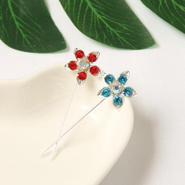 pins, brooches fashion flower chain hijab scarf pins crystal rhinestone muslim women accessories wholesale 12 pcs/lot, Gray