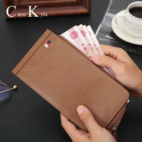 wallets men's and women's long wallet casual retro fashion oil wax leather 26 card multi-function bag, Red;black
wallets men's and women's long wallet casual retro fashion oil wax leather 26 card multi-function bag, Red;black