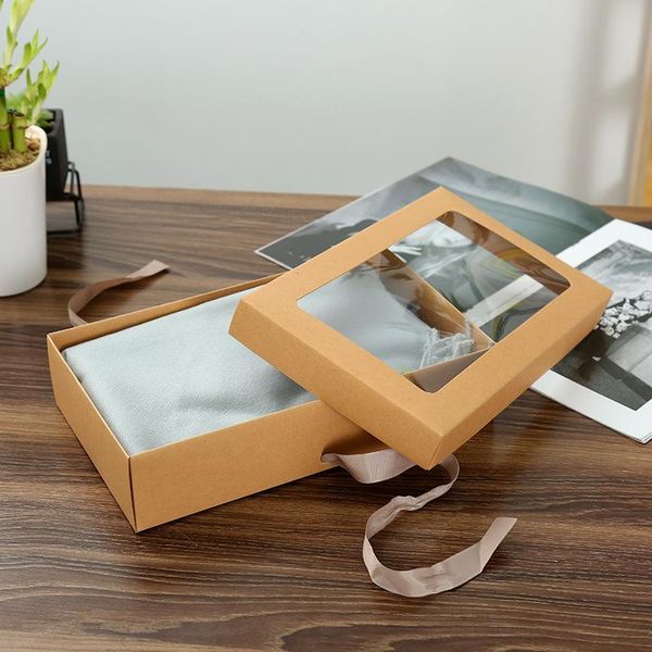 gift wrap 10pcs kraft paper packageing boxes with transparent window for wedding birthday festival party silk ribbon bowknot gifts box
gift wrap 10pcs kraft paper packageing boxes with transparent window for wedding birthday festival party silk ribbon bowknot gifts box