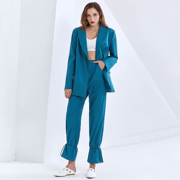 casual solid suit for women notched long sleeve blazer high waist wide leg straight pants ol two piece sets female, White
casual solid suit for women notched long sleeve blazer high waist wide leg straight pants ol two piece sets female, White