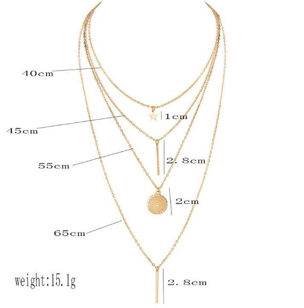 pendant necklaces 12pcs women's five-pointed stars and stripes multilayer necklace charm jewelry wholesale gift 2021, Silver
pendant necklaces 12pcs women's five-pointed stars and stripes multilayer necklace charm jewelry wholesale gift 2021, Silver