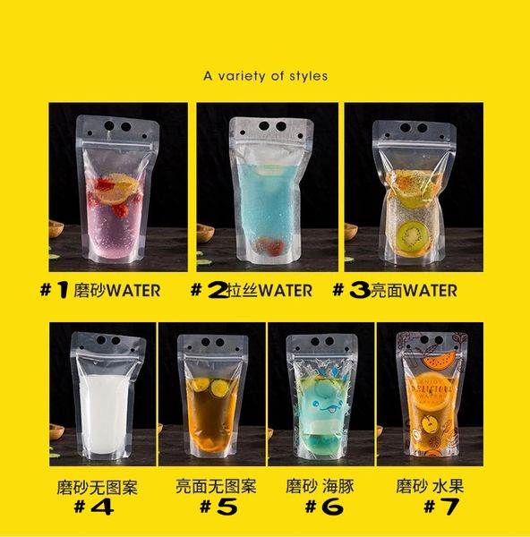 stand-up frosted 400ml bags clear zipper drink pouches plastic drinking bag+straw with holder 7color reclosabl
stand-up frosted 400ml bags clear zipper drink pouches plastic drinking bag+straw with holder 7color reclosabl