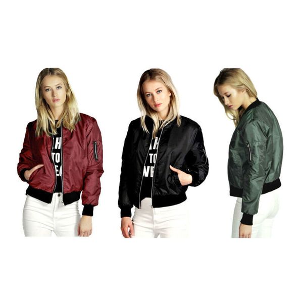 get jackets women classic accidental motorbikes outside bomber effen jas clothing outer 3 colors plus s-xxxl, Black;brown
get jackets women classic accidental motorbikes outside bomber effen jas clothing outer 3 colors plus s-xxxl, Black;brown