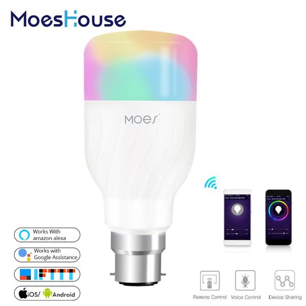 smart home control wifi light bulb intelligent colorful led lamp 7w rgbw app remote works with alexa google for b22
smart home control wifi light bulb intelligent colorful led lamp 7w rgbw app remote works with alexa google for b22