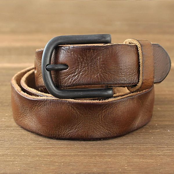 belts designer men's youth casual leather belt retro handmade high-quality vegetable tanned women's fashion jeans, Black;brown
belts designer men's youth casual leather belt retro handmade high-quality vegetable tanned women's fashion jeans, Black;brown