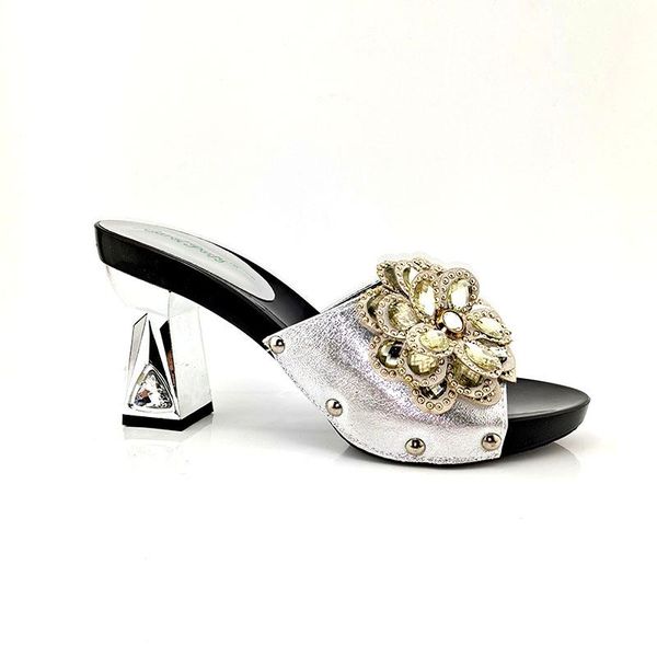 silver fashion lady summer autumn daily shoes 10cm latest arrivals wedding nigerian party shoes, Black