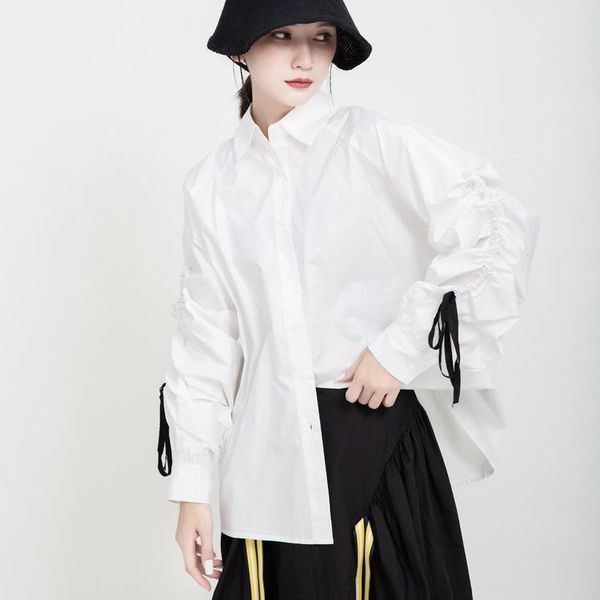 women's blouses & shirts msxu autumn 2021 loose all-match blouse drawstring shirt, White
women's blouses & shirts msxu autumn 2021 loose all-match blouse drawstring shirt, White