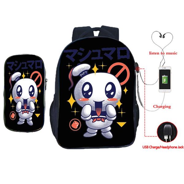 backpack kawaii ghostbusters 2 pcs/set usb school bags for teenage girls boys daily kids book with pencil case
backpack kawaii ghostbusters 2 pcs/set usb school bags for teenage girls boys daily kids book with pencil case