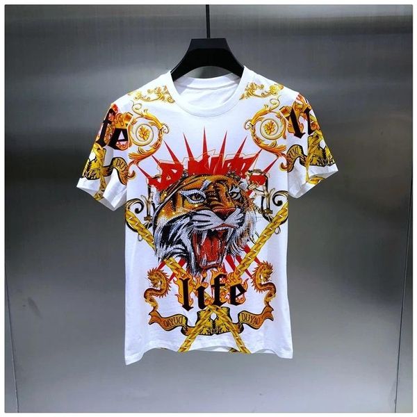 men's t-shirts korean version of the original shiny chic tiger diamond 3-color hip-hop fashion t-shirt comfortable classic summer o-nec, White;black
men's t-shirts korean version of the original shiny chic tiger diamond 3-color hip-hop fashion t-shirt comfortable classic summer o-nec, White;black