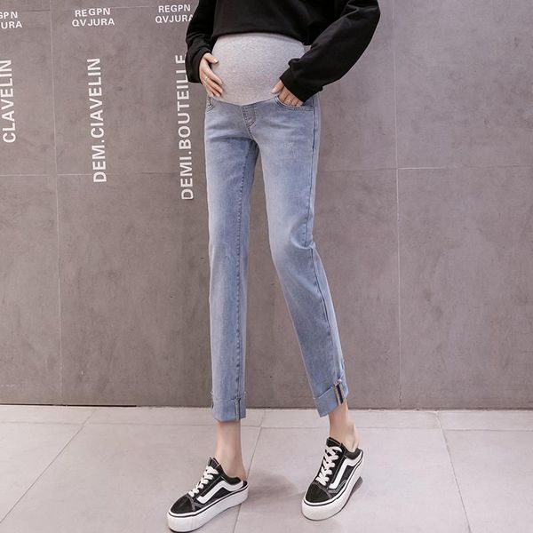 maternity bottoms 9221 spring autumn denim straight jeans elastic waist belly pants clothes for pregnant women pregnancy casual trousers, White
maternity bottoms 9221 spring autumn denim straight jeans elastic waist belly pants clothes for pregnant women pregnancy casual trousers, White