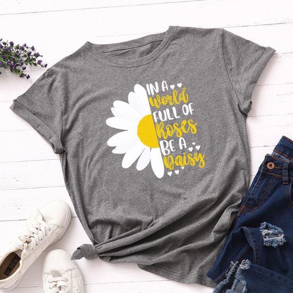 women's t-shirt women short sleeve cotton t-shirts sunflower graphic tees summer tee for female loose casual oversized clothes letters, White
women's t-shirt women short sleeve cotton t-shirts sunflower graphic tees summer tee for female loose casual oversized clothes letters, White
